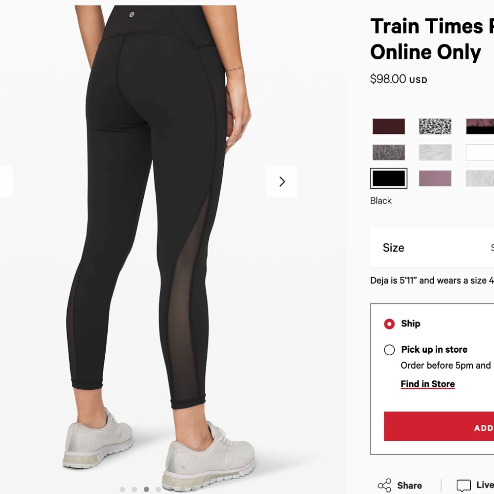 Lululemon Train Times 25" NAVY